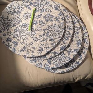 Blue and White Floral Placemats